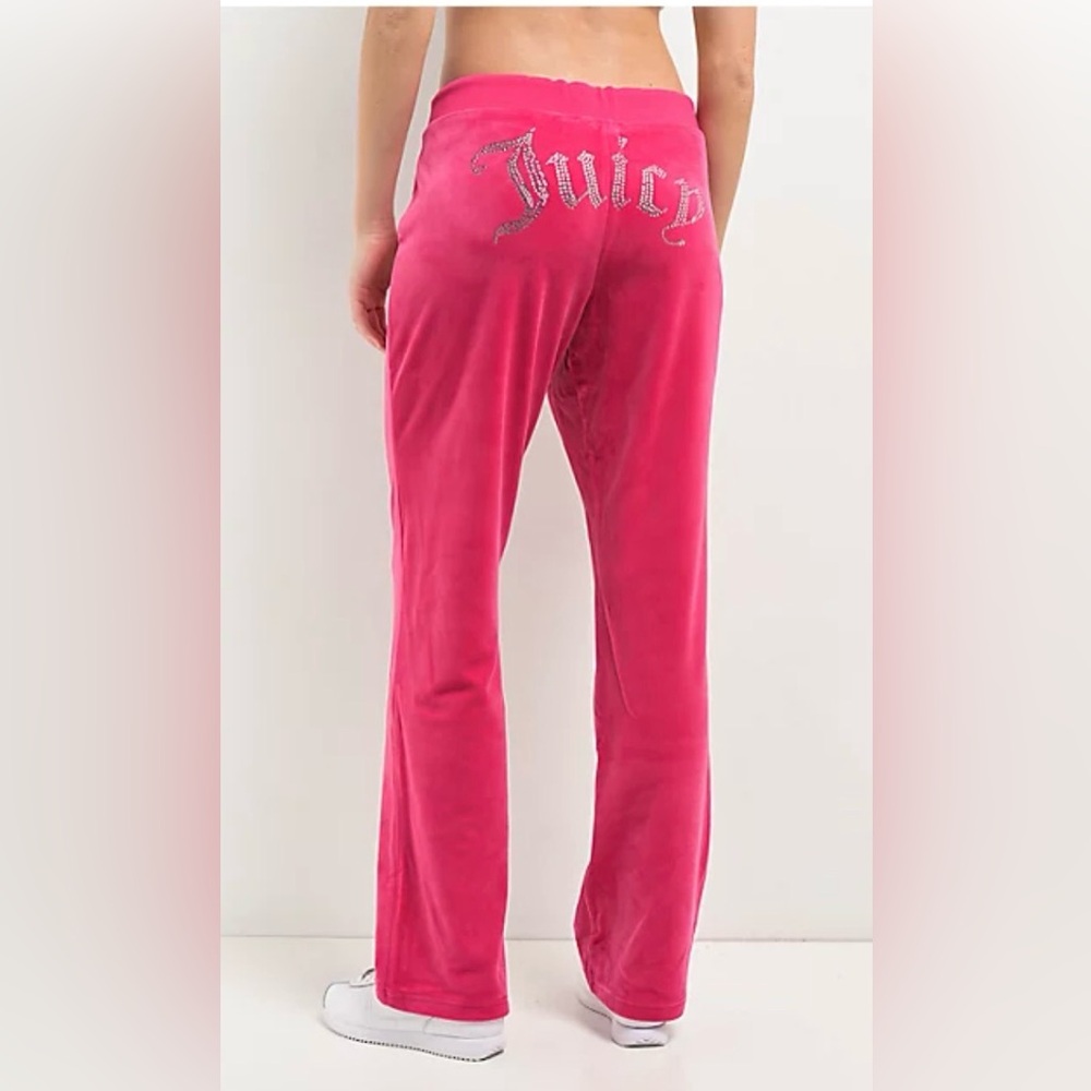 Juicy Couture Fuchsia Velvet Flare Pants XL